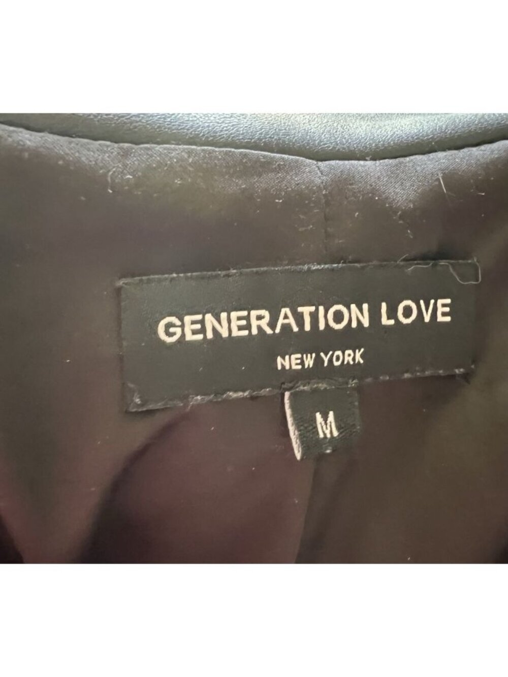 Generation Love Blazer M Black Cream Tweed Metallic Double Breasted Gold Buttons - Picture 11 of 12